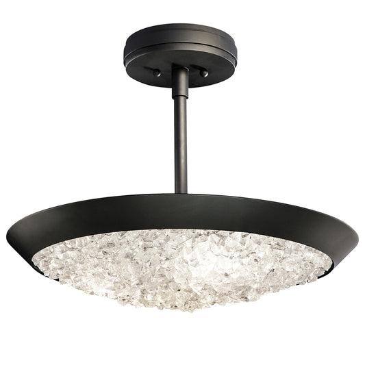 Arctic Halo Semi-Flush Mount, Round, 3-Light, Matte Black, 20"W (880040-2ST GKL3)