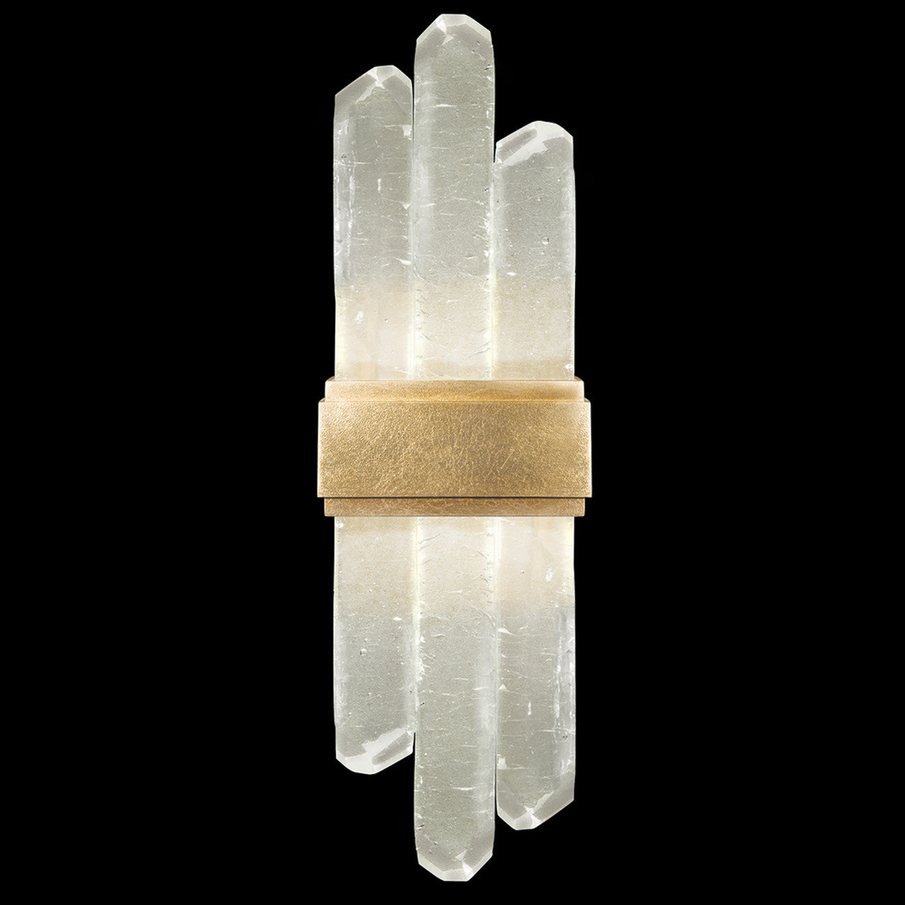 Lior Wall Sconce, 2-Light, LED, Gold Leaf, Illuminated Rock Crystal, 16.5"H (882150-2ST GKLU)