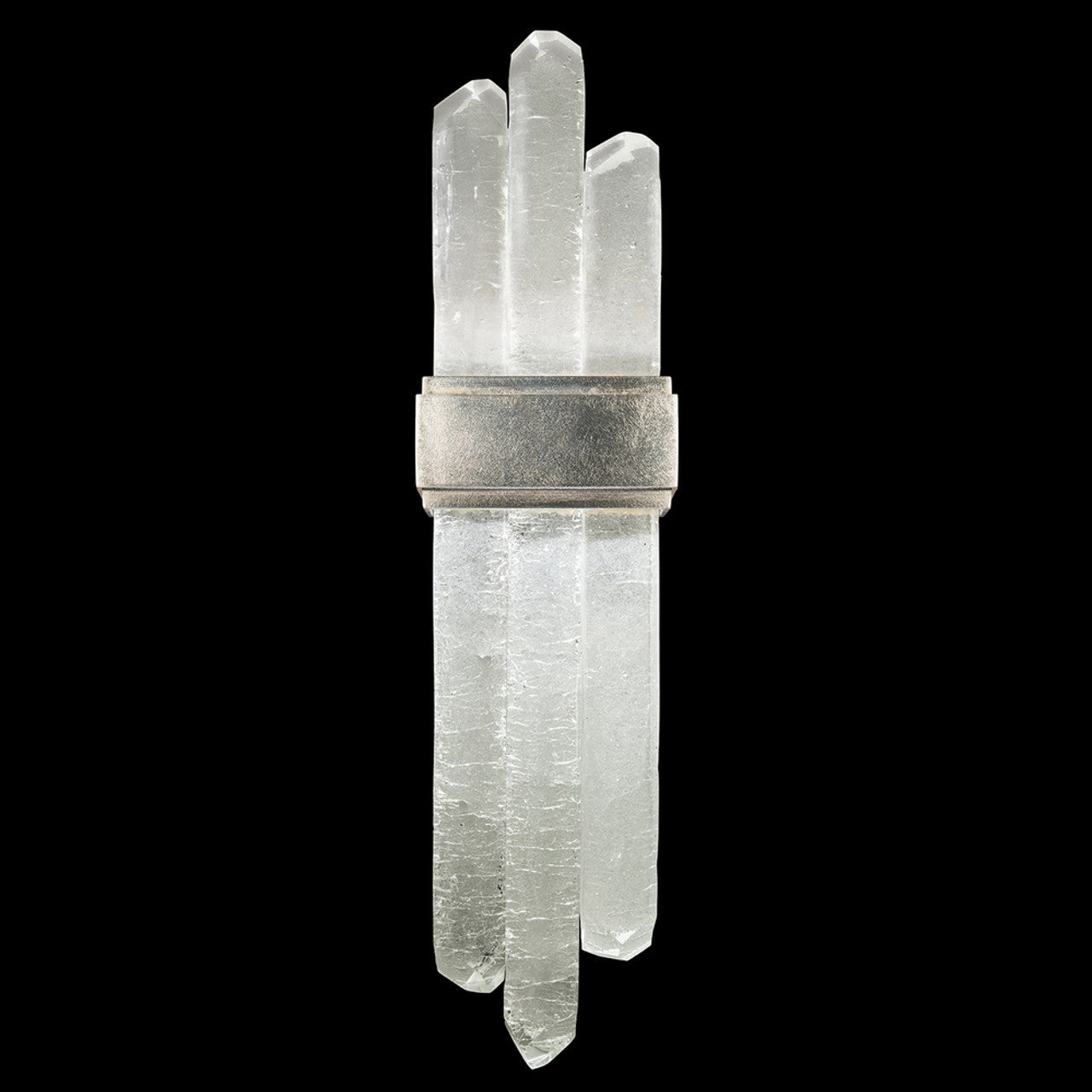 Lior Wall Sconce, 2-Light, LED, Silver Leaf, Illuminated Rock Crystal, 21"H (882250-1ST GKLZ)