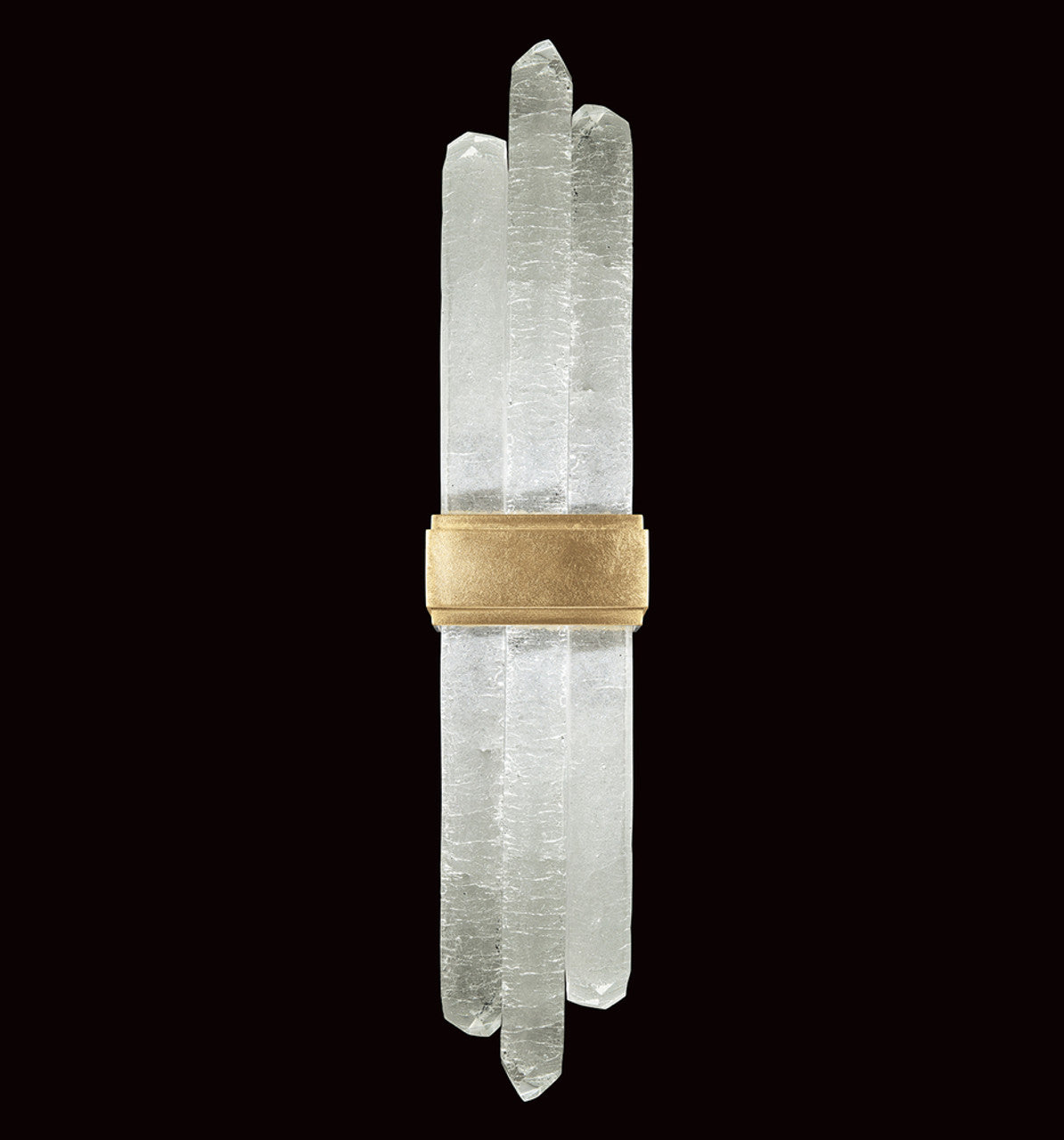 Lior Wall Sconce, 2-Light, LED, Gold Leaf, Illuminated Rock Crystal, 25.5"H (882350-2ST GKM6)