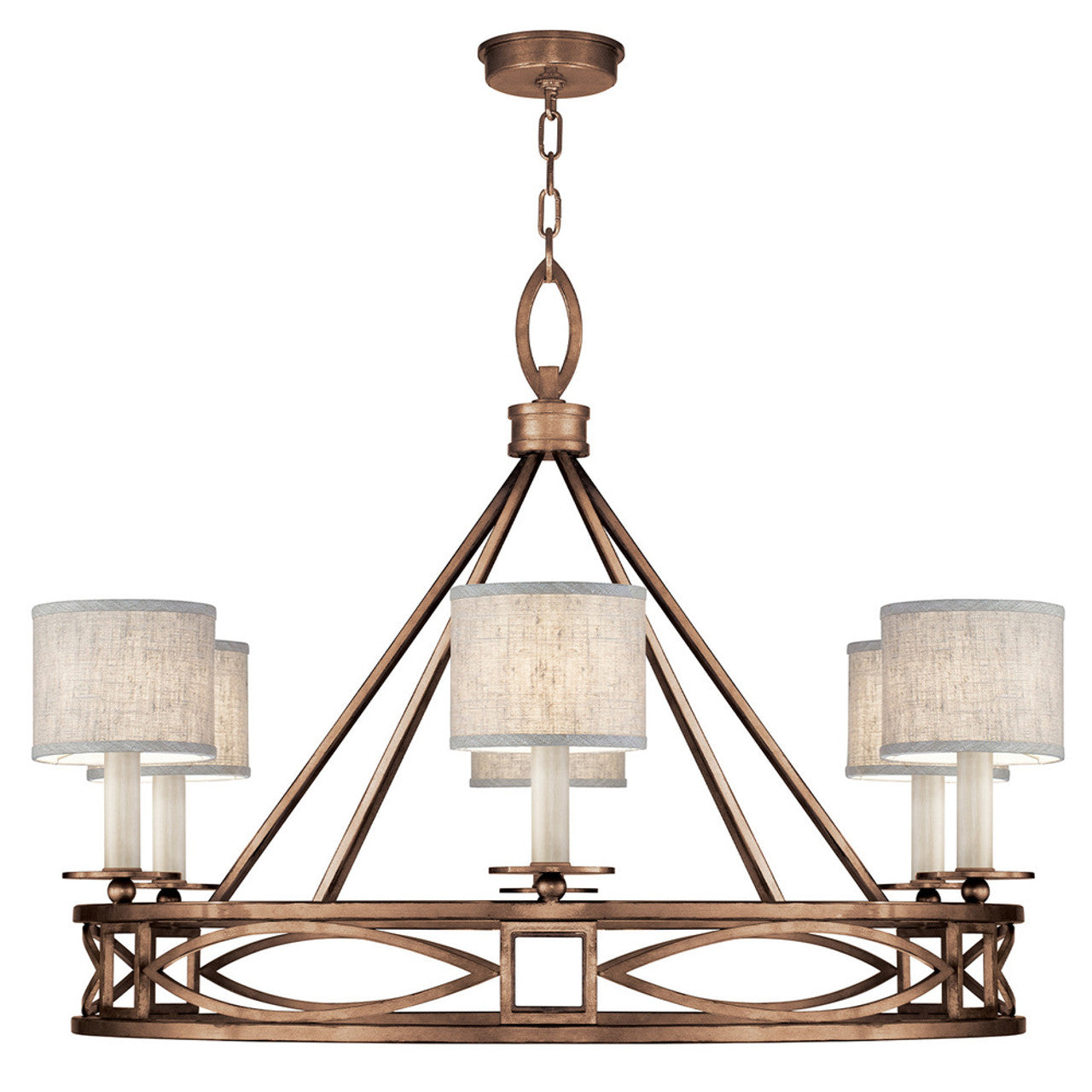 Cienfuegos Chandelier, Round, 6-Light, Antique Bronze, 39.5"W (887640-11ST KEFM)