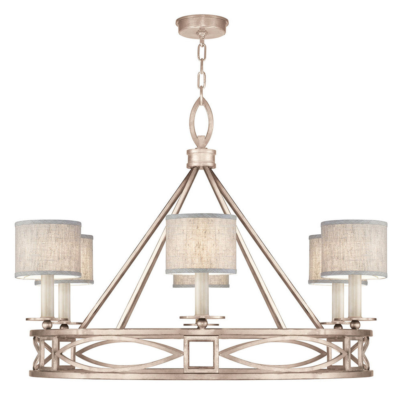 Cienfuegos Chandelier, Round, 6-Light, Weathered Griege Patina, 39.5"W (887640-21ST KEFK)