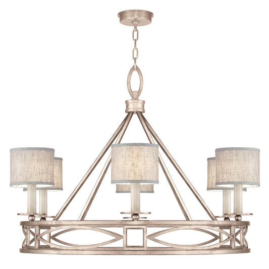 Cienfuegos Chandelier, Round, 6-Light, Weathered Griege Patina, 39.5"W (887640-21ST KEFK)