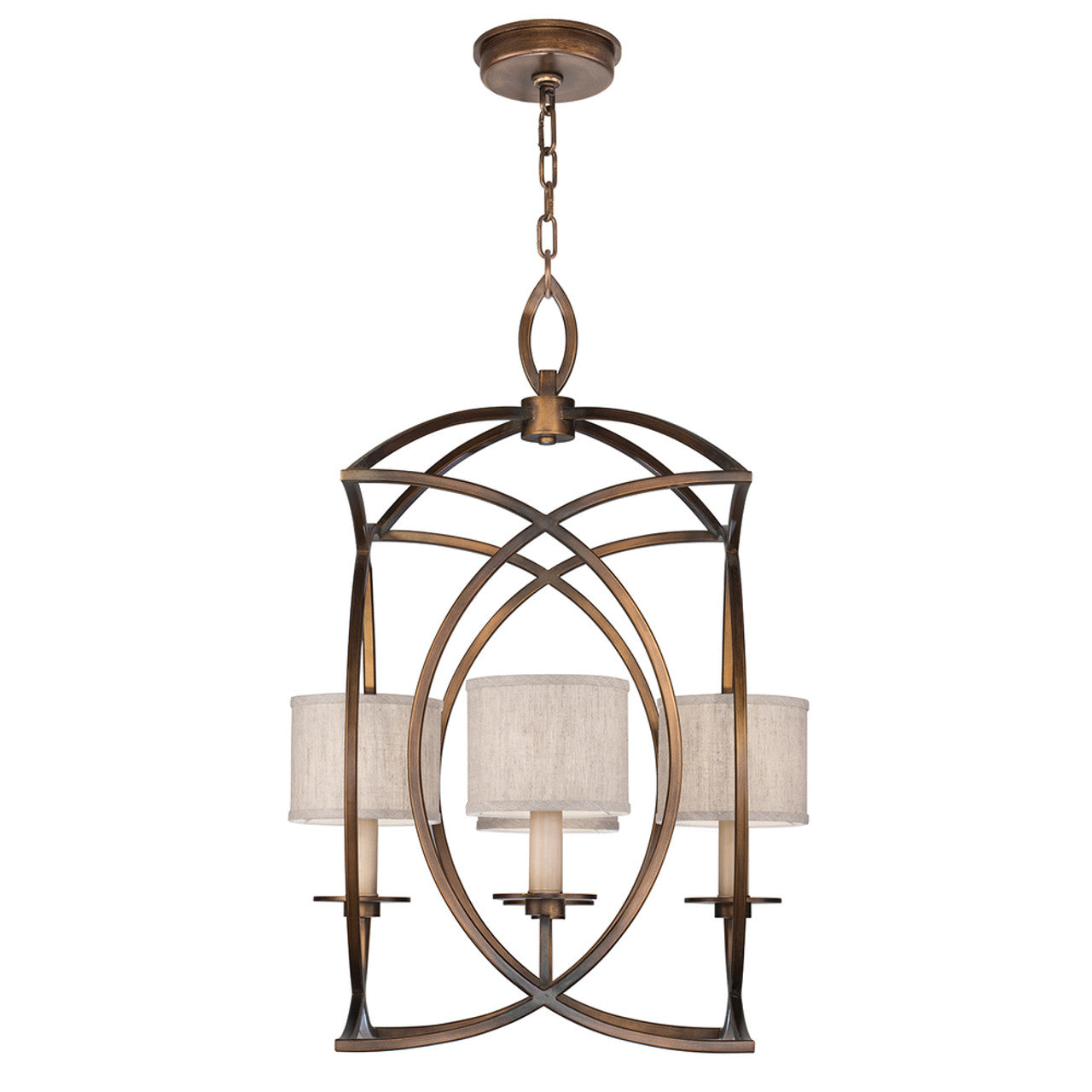 Cienfuegos Chandelier, Square, 4-Light, Antique Bronze, 21.5"W (887740-11ST KEFF)