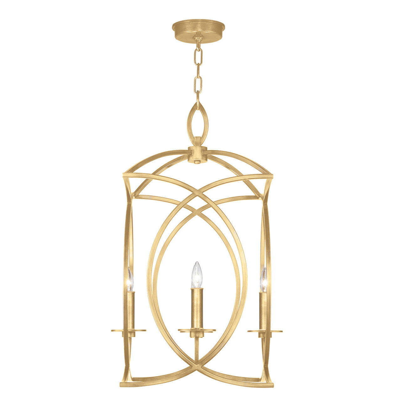 Cienfuegos Chandelier, Square, 4-Light, Gold Leaf, 19.5"W (887740-SF3 NK1K)