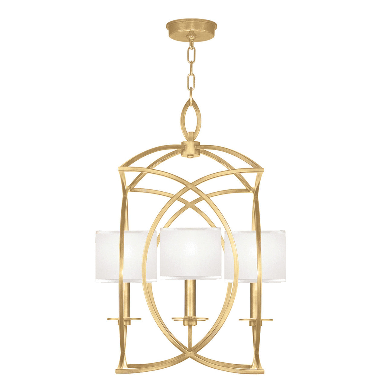 Cienfuegos Chandelier, Square, 4-Light, Gold Leaf, 21.5"W (887740-SF31 NK1L)