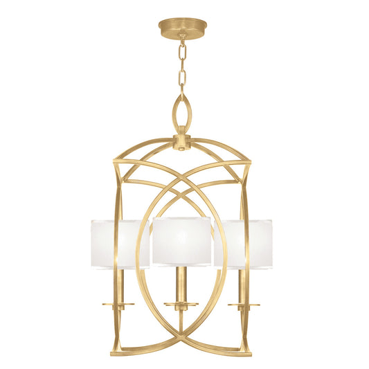 Cienfuegos Chandelier, Square, 4-Light, Gold Leaf, 21.5"W (887740-SF31 NK1L)