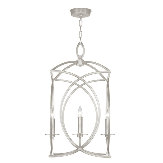 Cienfuegos Chandelier, Square, 4-Light, Silver Leaf, 19.5"W (887740-SF4 NK1M)