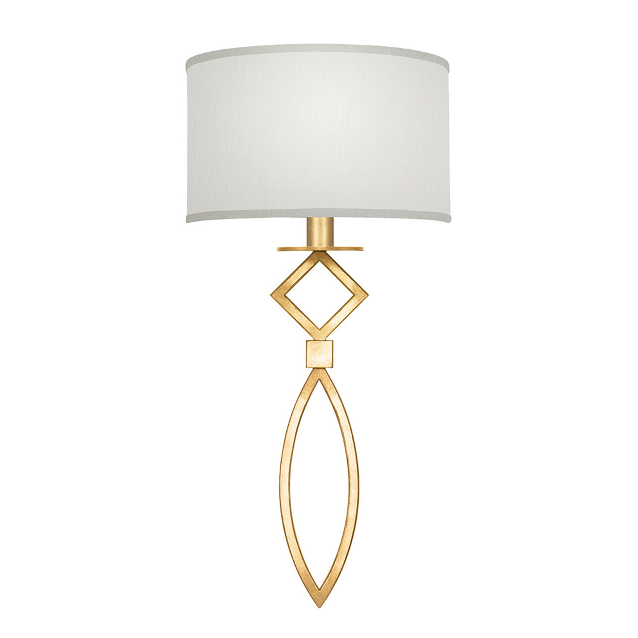 Cienfuegos Wall Sconce, 1-Light, Gold Leaf, White Laminated Shade, 25"H (887950-SF31 NK1P)