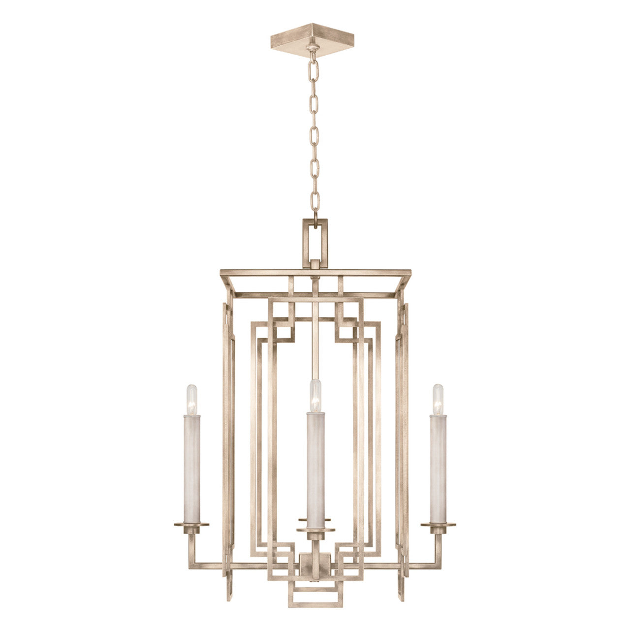 Cienfuegos Chandelier, Square, 4-Light, Weathered Griege Patina, 22"W (889040-2ST KEE4)