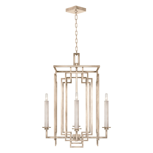 Cienfuegos Chandelier, Square, 4-Light, Weathered Griege Patina, 22"W (889040-2ST KEE4)