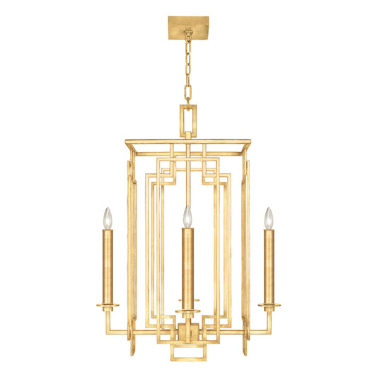 Cienfuegos Chandelier, Square, 4-Light, Gold Leaf, 22"W (889040-SF3 NKXW)