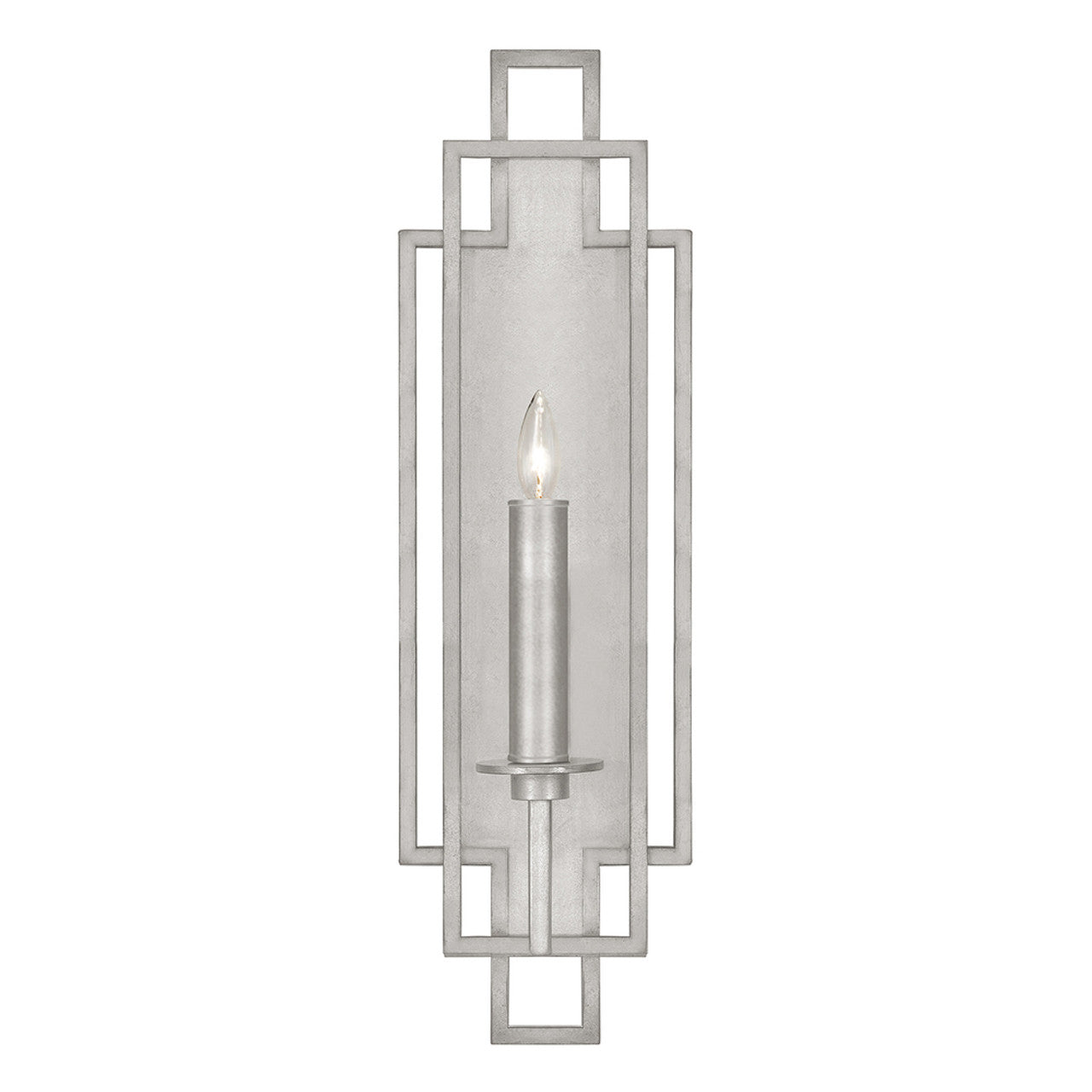 Cienfuegos Wall Sconce, 1-Light, Silver Leaf, 22"H (889350-SF4 NKY2)