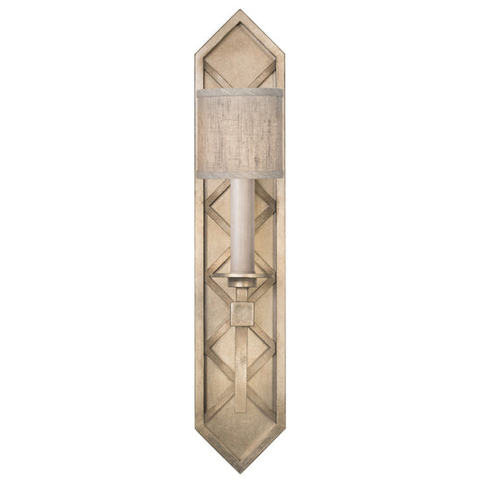 Cienfuegos Wall Sconce, 1-Light, Soft Gold, Textured Natural Greige Fabric Shade, 25"H (889550-31ST KDEQ)