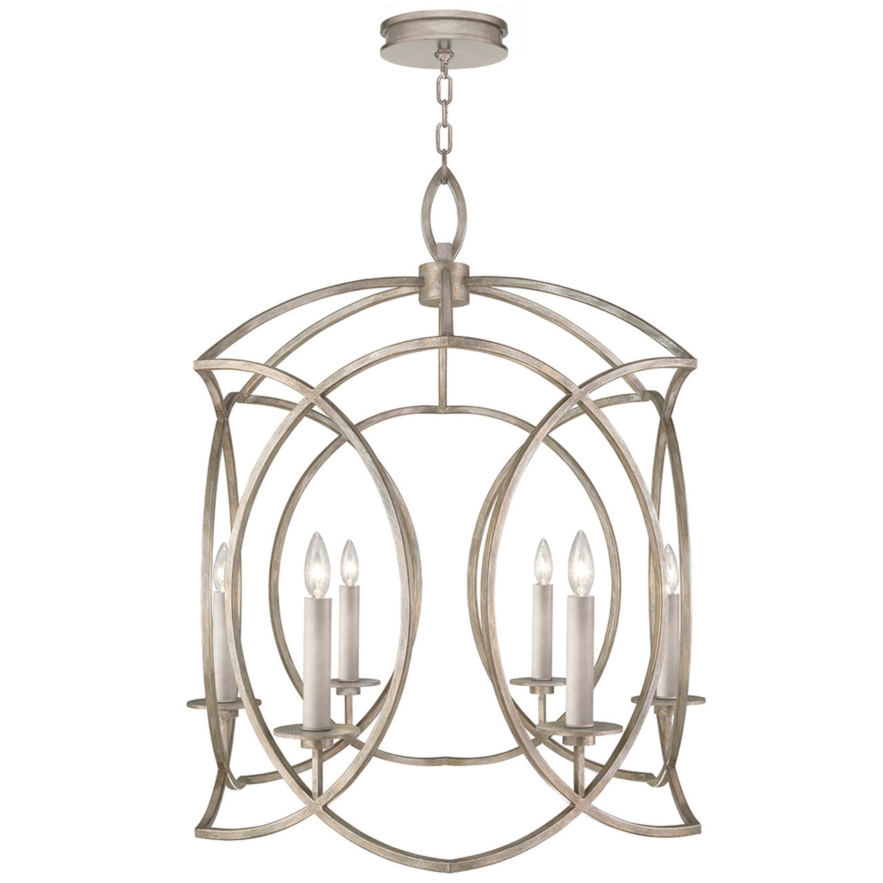 Cienfuegos Chandelier, Round, 6-Light, Weathered Griege Patina, 28.5"W (889840-2ST KED7)