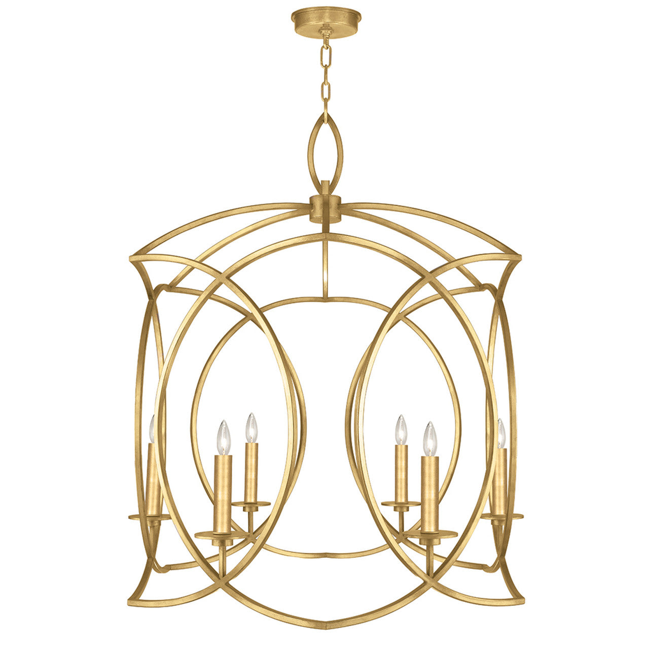 Cienfuegos Chandelier, Round, 6-Light, Gold Leaf, 28.5"W (889840-SF3 NKY8)