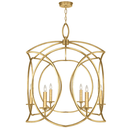 Cienfuegos Chandelier, Round, 6-Light, Gold Leaf, 28.5"W (889840-SF3 NKY8)