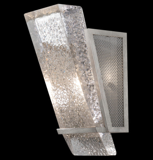 Crownstone Wall Sconce, 1-Light, Silver, Metal Mesh Shade, 13"H (890750-12ST KDGL)