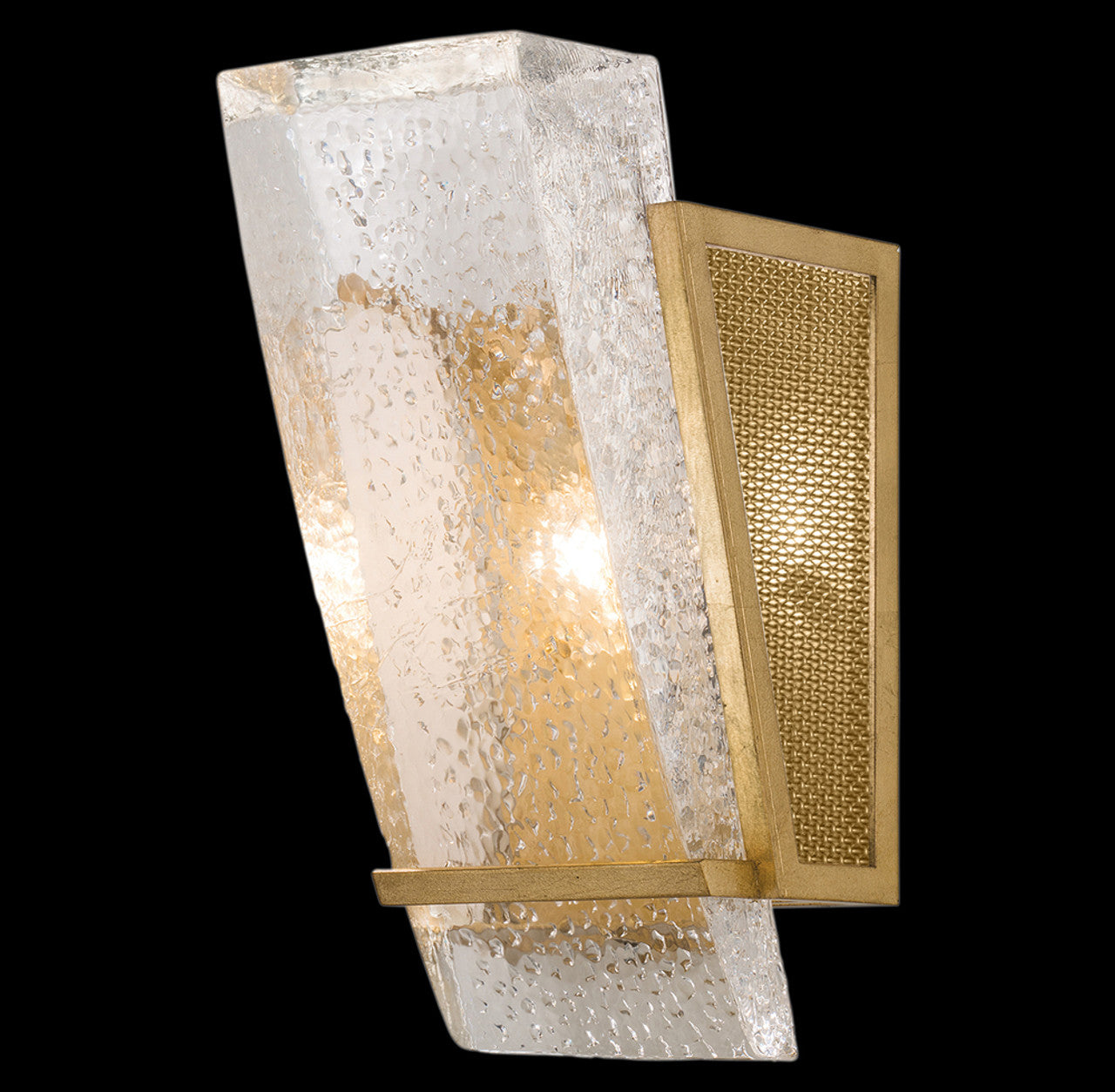 Crownstone Wall Sconce, 1-Light, Gold, Metal Mesh Shade, 13"H (890750-22ST KDGJ)