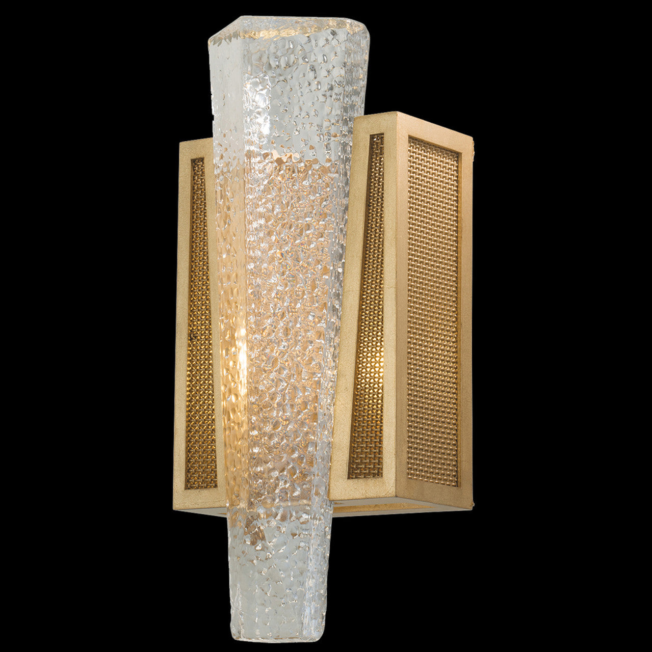 Crownstone Wall Sconce, 1-Light, Gold, Metal Mesh Shade, 15"H (891150-22ST KDG5)