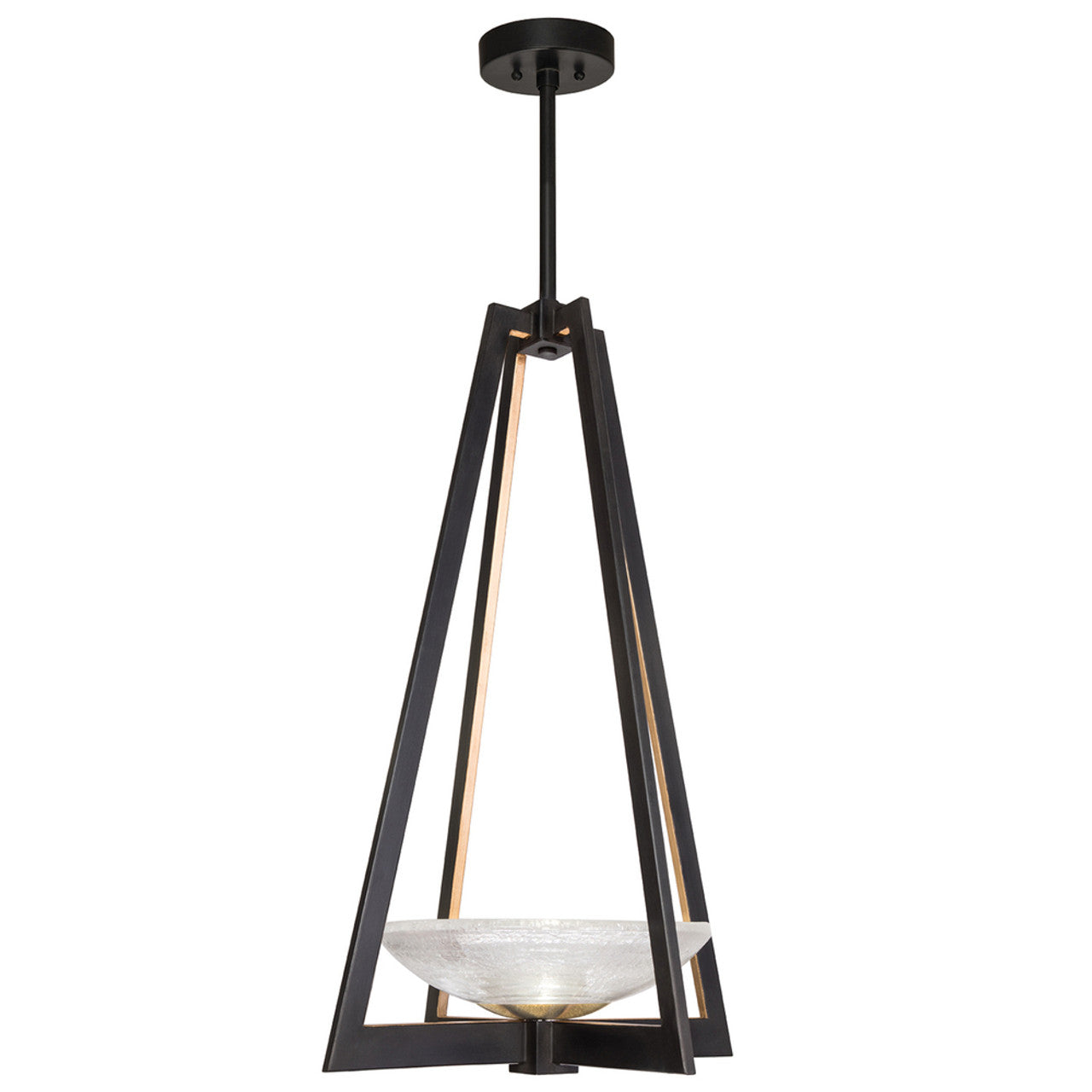 Delphi Pendant, Square, 2-Light, Hand-Rubbed Black Iron, 17.5"W (896040-3ST KHAM)