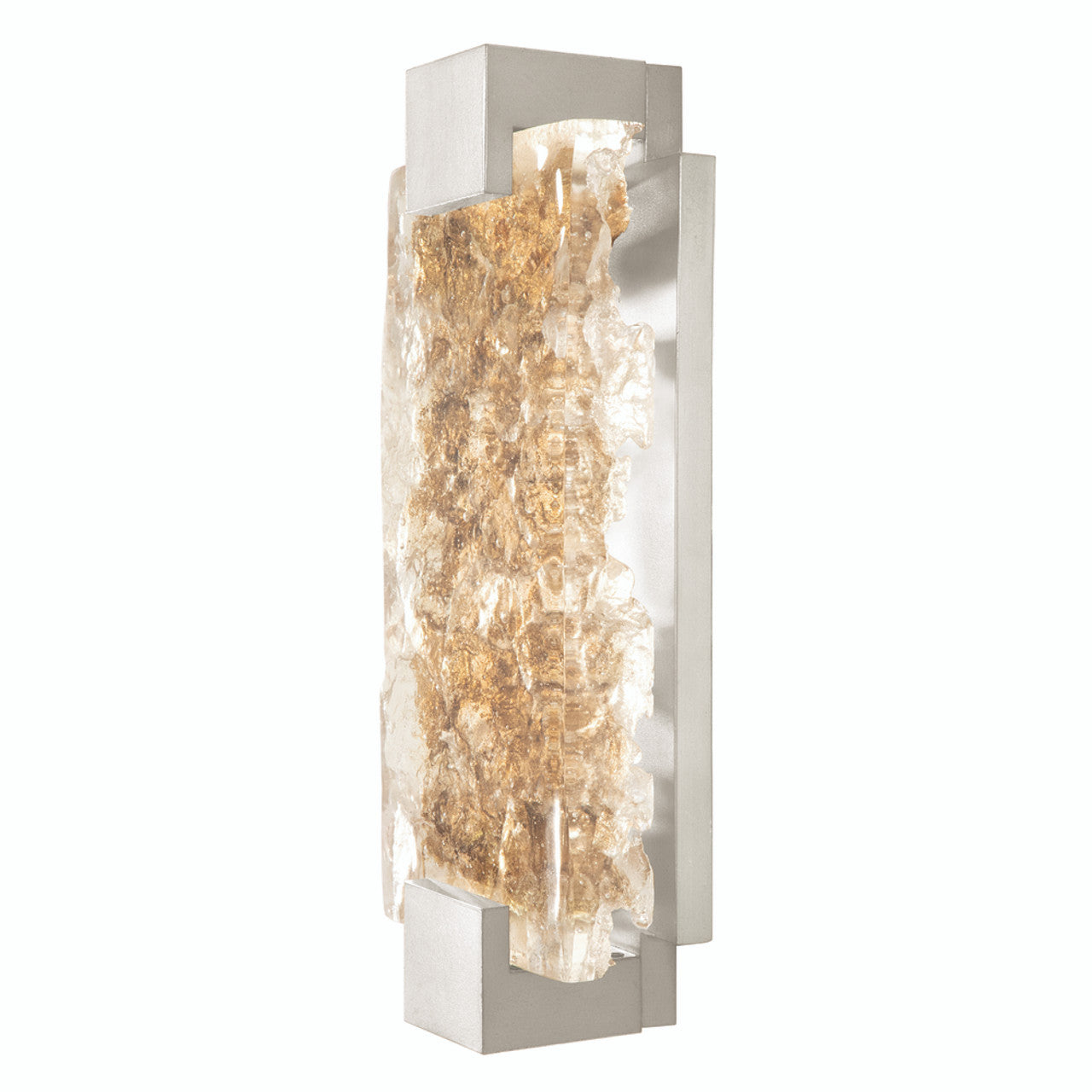 Terra Wall Sconce, 2-Light, LED, Silver Leaf, Antiqued Gold Leaf Glass, 11.75"H (896550-22ST NF3Y)