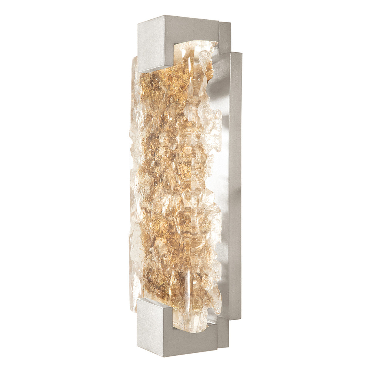 Terra Wall Sconce, 2-Light, LED, Silver Leaf, Antiqued Gold Leaf Glass, 15.75"H (896650-22ST NF47)