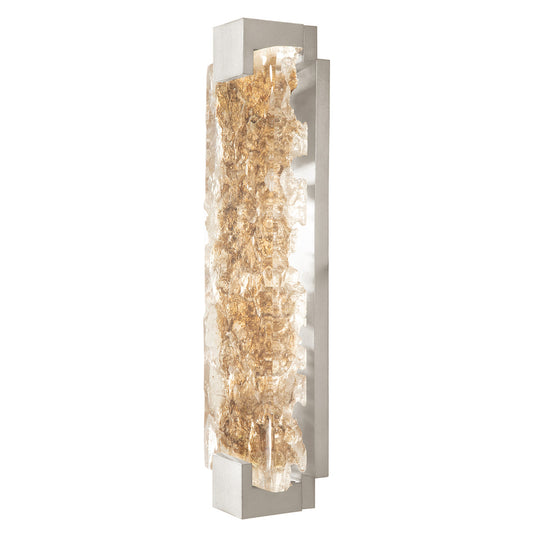 Terra Wall Sconce, 2-Light, LED, Silver Leaf, Antiqued Gold Leaf Glass, 21.75"H (896750-22ST NF4E)