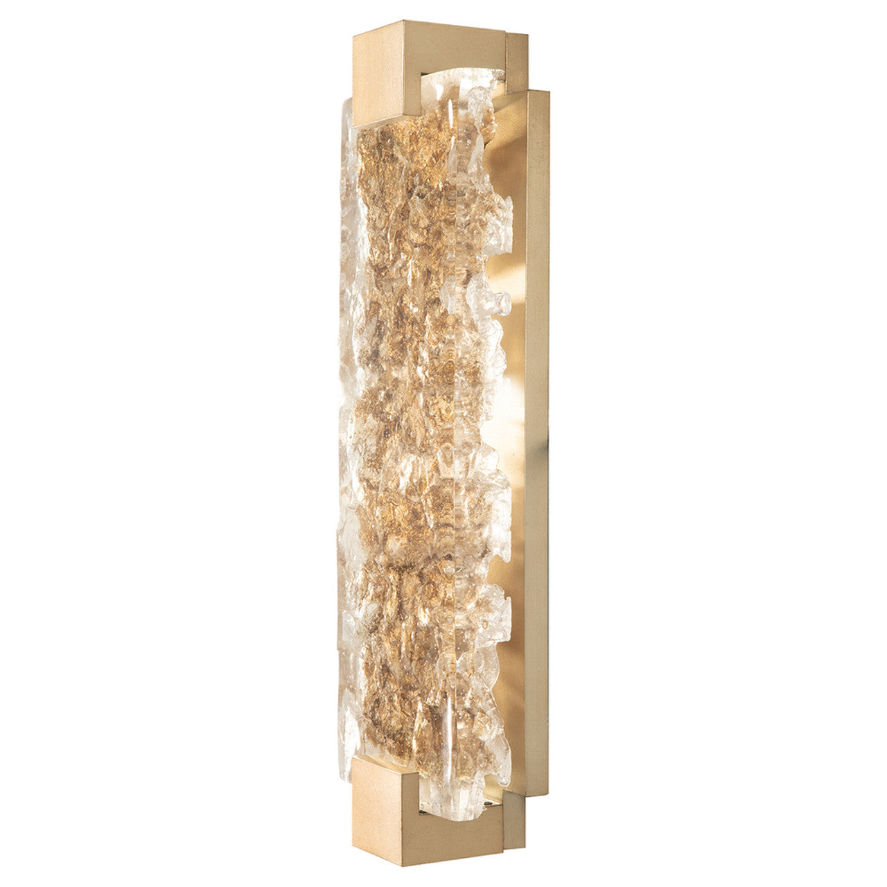 Terra Wall Sconce, 2-Light, LED, Champagne Tinted Gold, Antiqued Gold Leaf Glass, 21.75"H (896750-32ST NF4G)