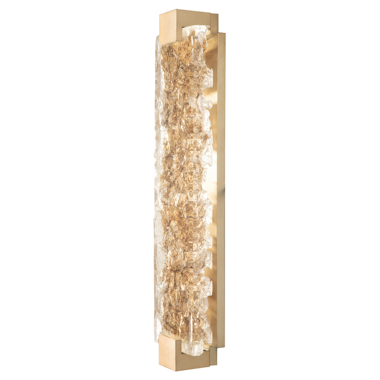 Terra Wall Sconce, 2-Light, LED, Champagne Tinted Gold, Antiqued Gold Leaf Glass, 27.75"H (896850-32ST NF4N)