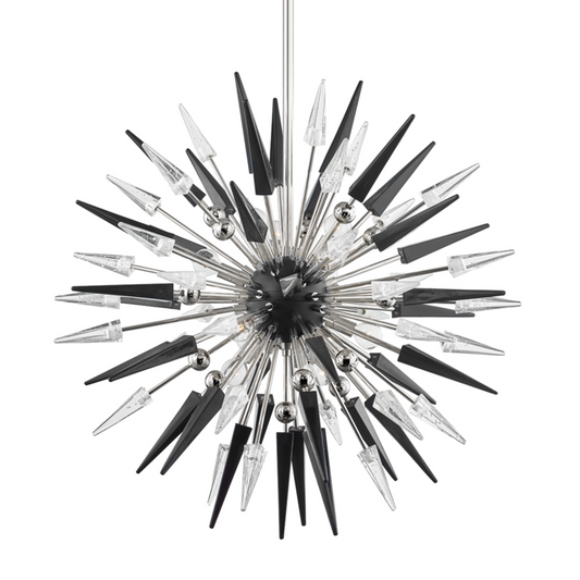 Sparta Chandelier, 12-Light, Polished Nickel, 32"W (9031-PN A8F9N)