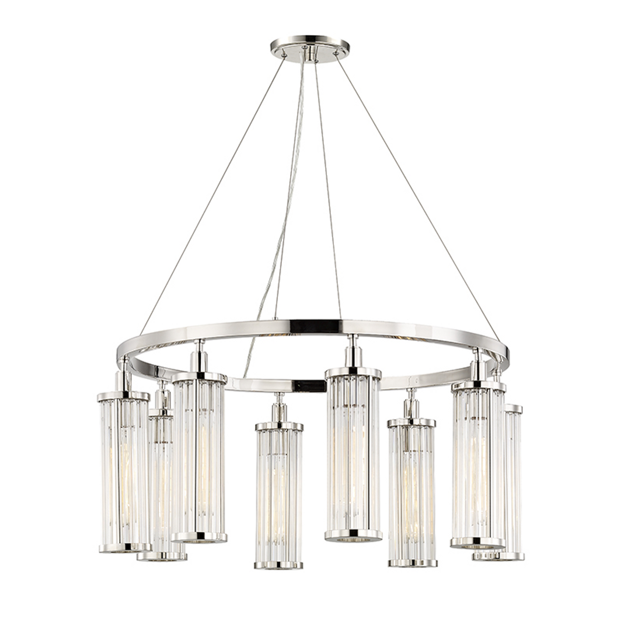 Marley Pendant, 8-Light, Polished Nickel, 31.25"W (9130-PN A2KVA)