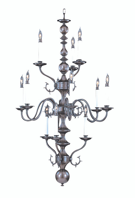 Jamestown Chandelier, 12-Light, Mahogany Bronze, 30"W (9132 MB RCL1)