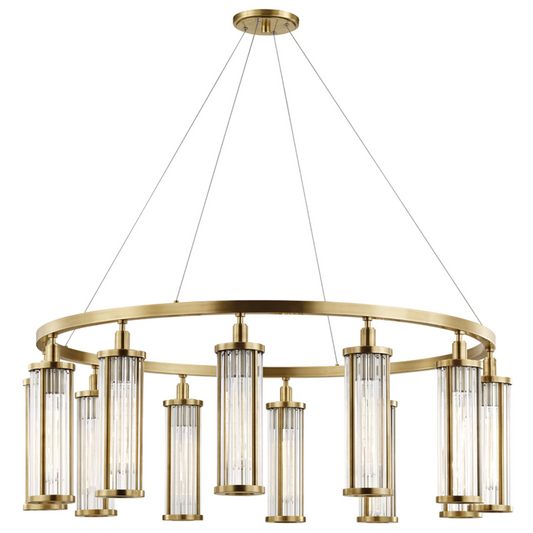 Marley Pendant, 12-Light, Aged Brass, 42.5"W (9142-AGB A2KVC)