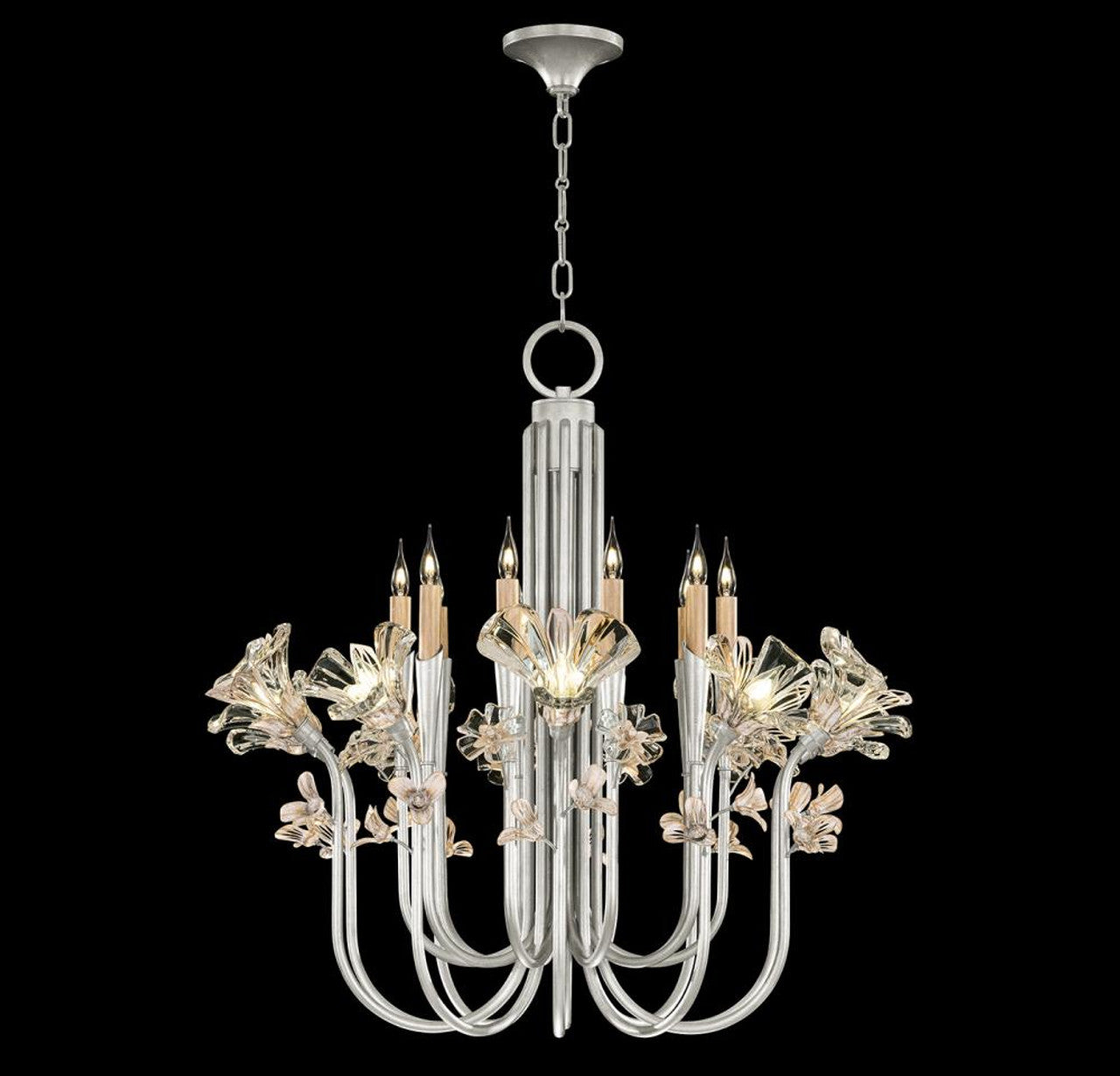 Azu Chandelier, Round, 20-Light, Silver, 35.5"W (915140-1ST NLXU)