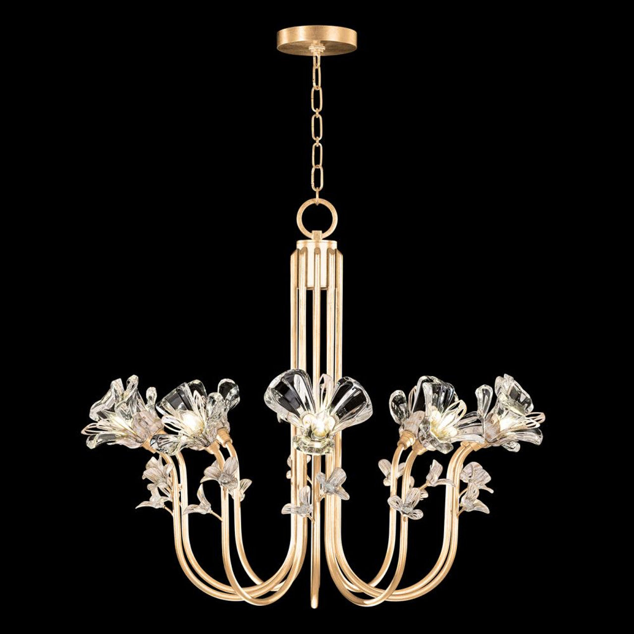 Azu Chandelier, Round, 10-Light, Gold, 35.5"W (917540-2ST NLYN)