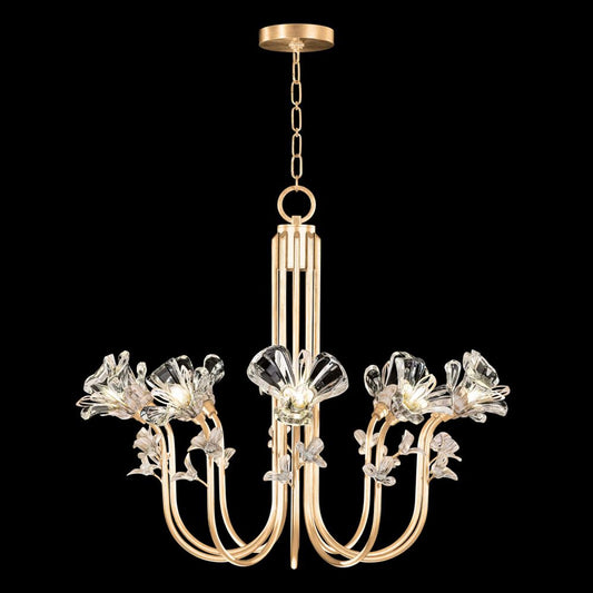 Azu Chandelier, Round, 10-Light, Gold, 35.5"W (917540-2ST NLYN)