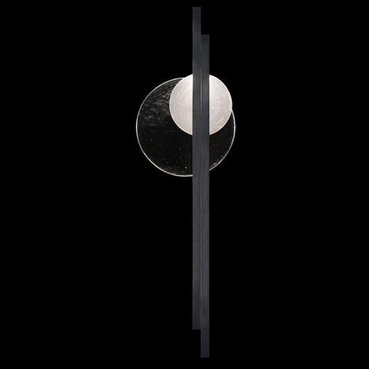 Selene Sconce, 2-Light, LED, Black, Clear & White Glass, 12.75"W (920650-1ST RGTA)