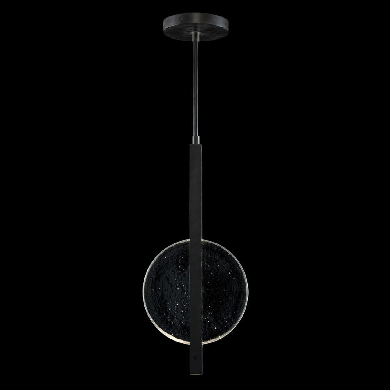 Selene Pendant, 2-Light, LED, Black, Clear Glass, 11"W (921340-1ST RGT2)