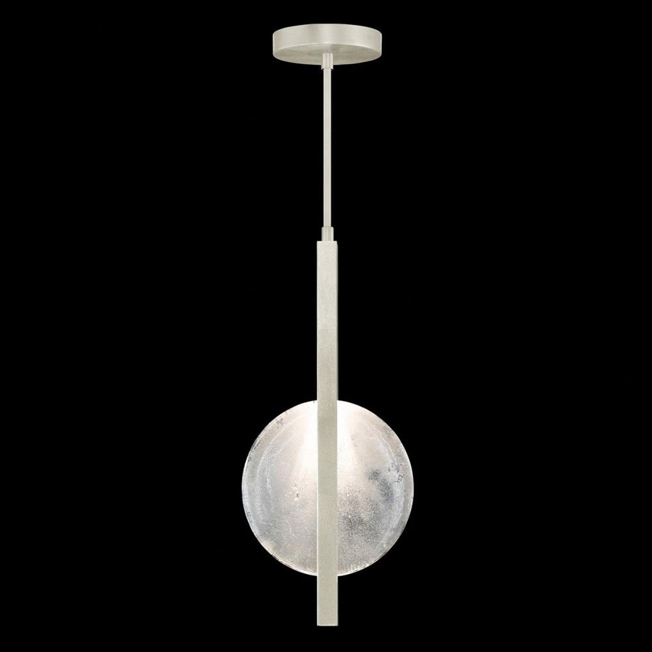 Selene Pendant, 2-Light, LED, Silver, White Glass, 11"W (922140-4ST RHP6)