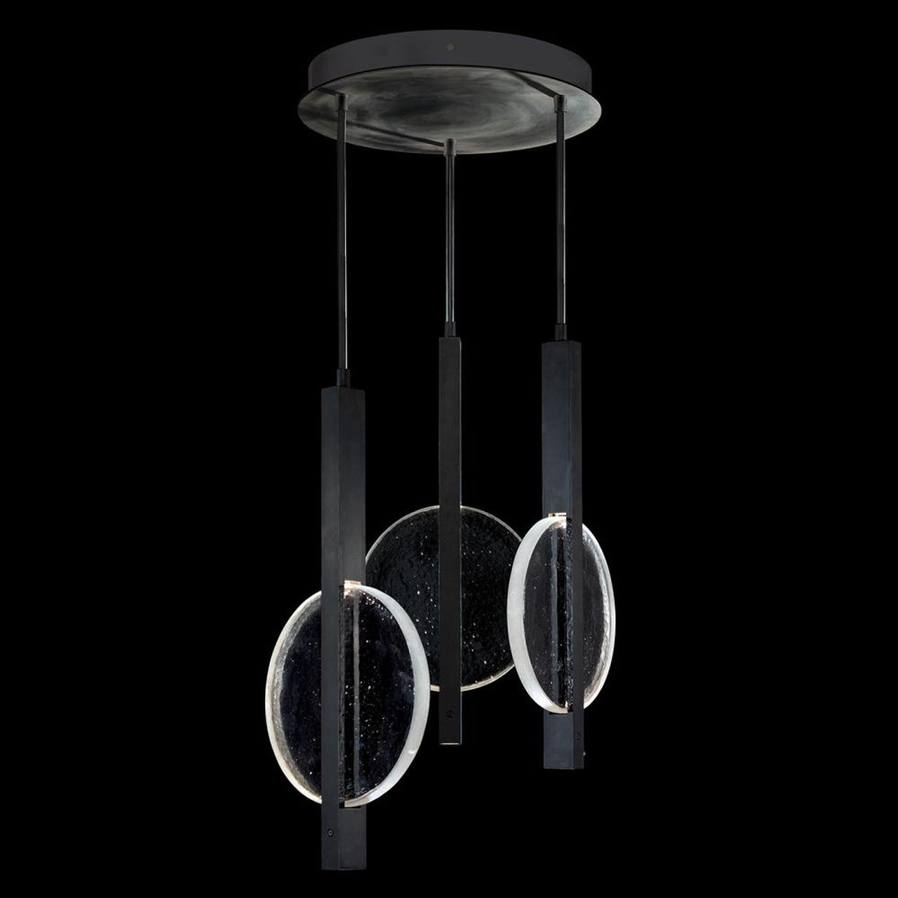 Selene Pendant, 6-Light, LED, Black, Clear Glass, 16"W (922240-1ST RGTC)