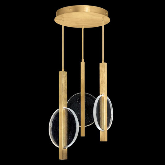 Selene Pendant, 6-Light, LED, Gold, Clear Glass, 16"W (922240-3ST RGTP)