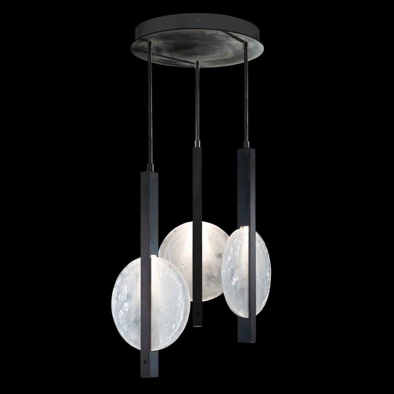 Selene Pendant, 6-Light, LED, Black, White Glass, 16"W (922640-1ST RGT4)