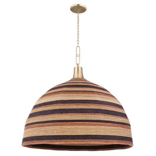 Lido Beach Pendant, 1-Light, Aged Brass, 40"W (9340-AGB A5LJC)