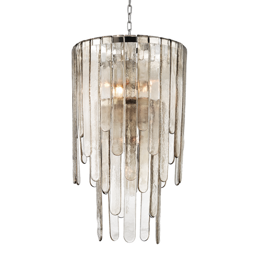 Fenwater Pendant, 9-Light, Polished Nickel, Light Bronze Shade, 20"W (9418-PN 9ZD90)