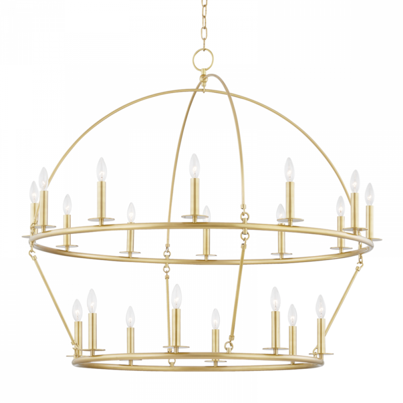 Howell Chandelier, 20-Light, Aged Brass, 47"W (9549-AGB A8K6Y)