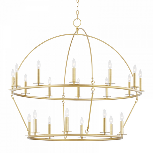 Howell Chandelier, 20-Light, Aged Brass, 47"W (9549-AGB A8K6Y)