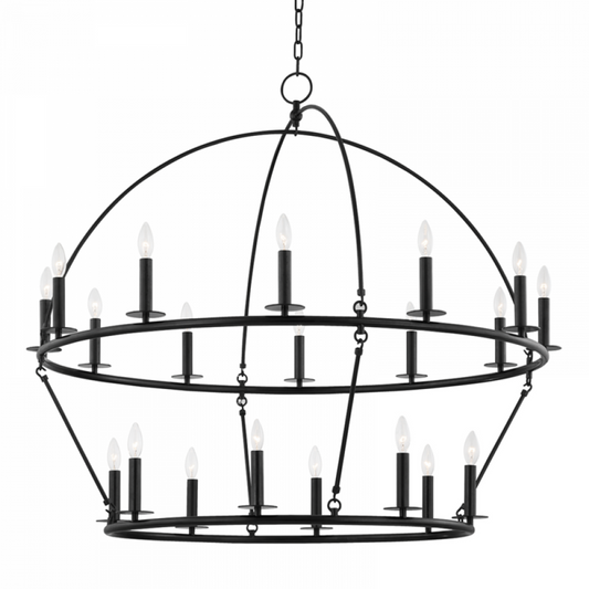 Howell Chandelier, 20-Light, Aged Iron, 47"W (9549-AI A8K6Z)