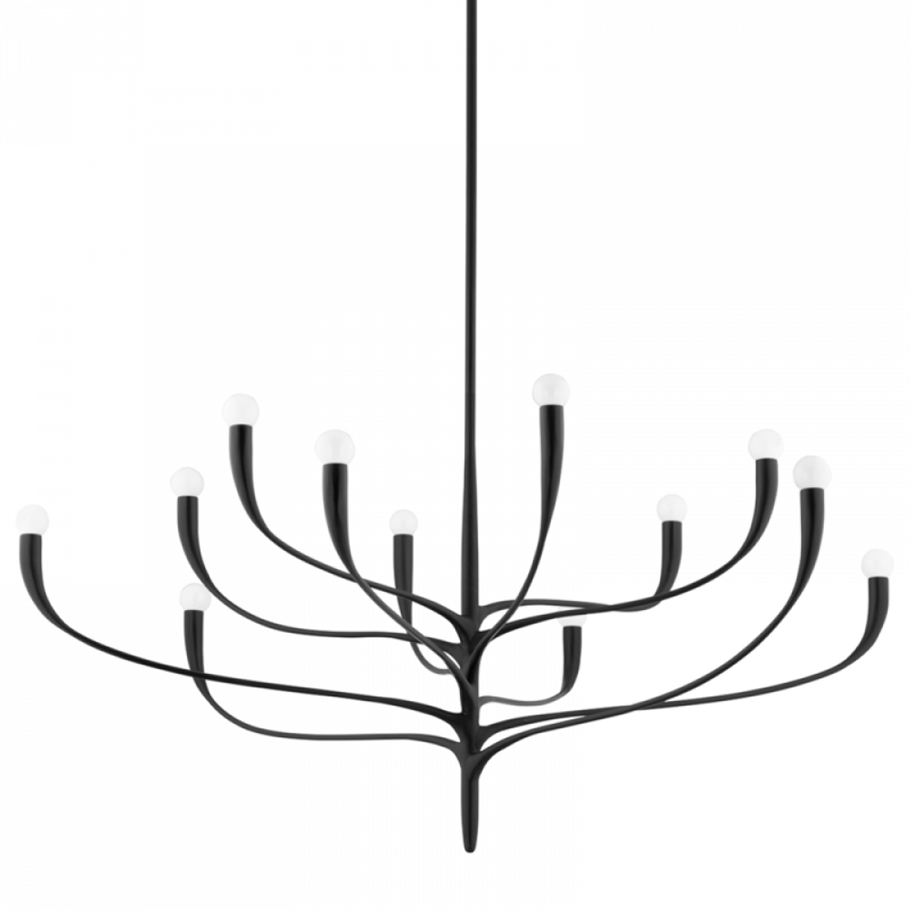 Labra Chandelier, 12-Light, Aged Iron, 52.25"W (9612-Ai A8M5L)