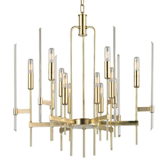 Bari Chandelier, 12-Light, Aged Brass, 24"W (9912-AGB 9WEHE)